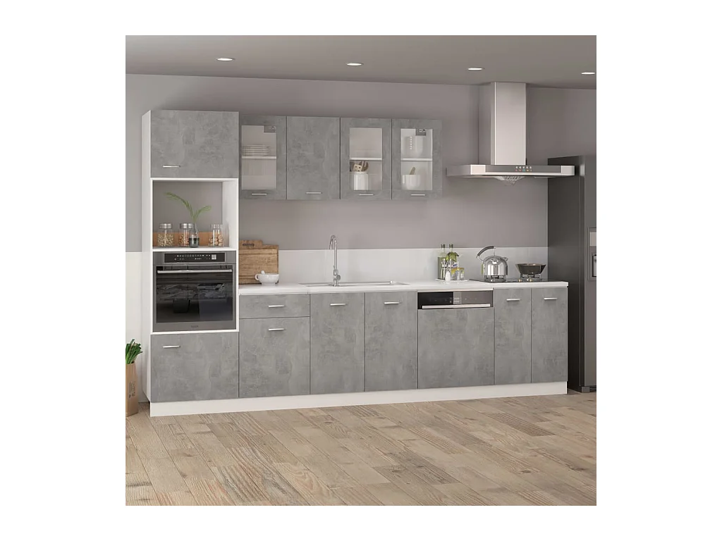 Armoire de plancher à tiroir Gris béton