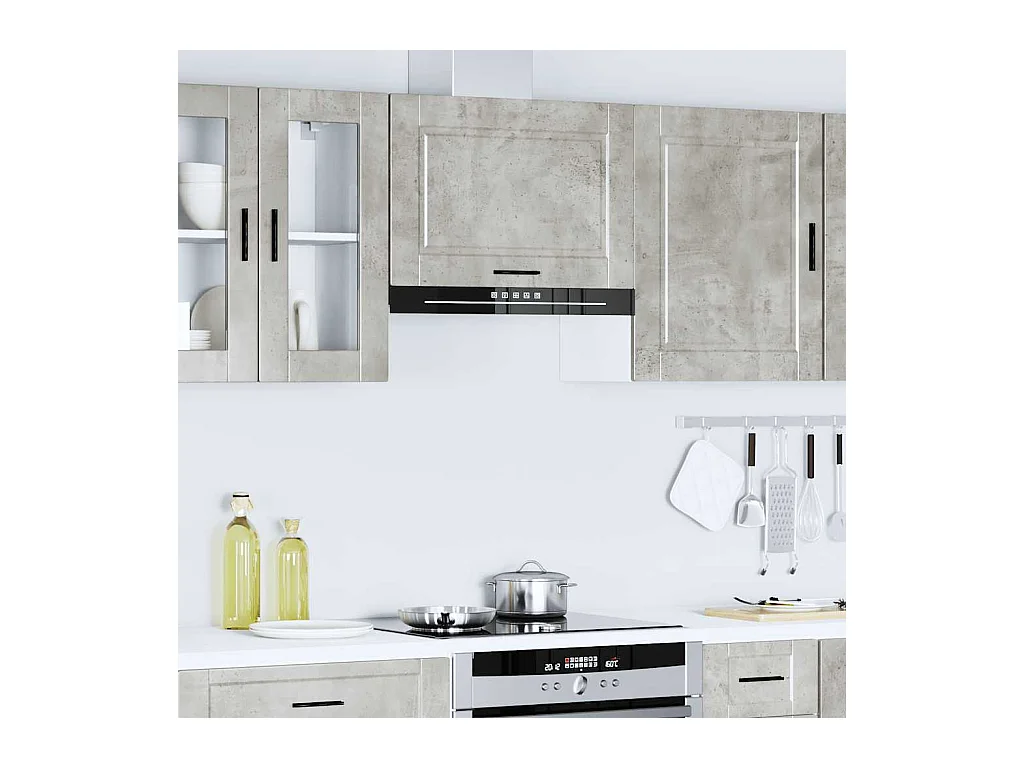 Mobile da cucina in legno ingegnerizzato grigio cemento Porto