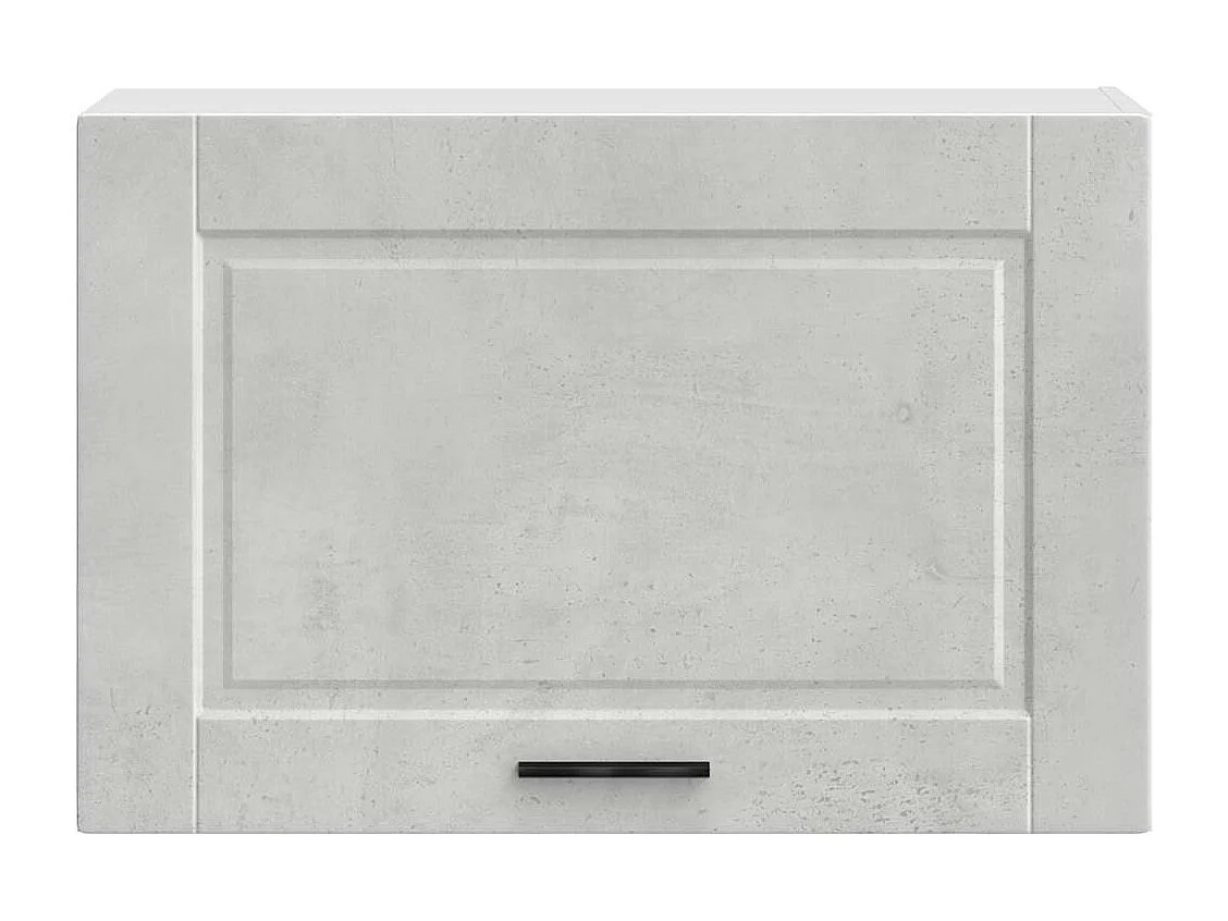 Armoire murale de cuisine gris béton bois d'ingénierie