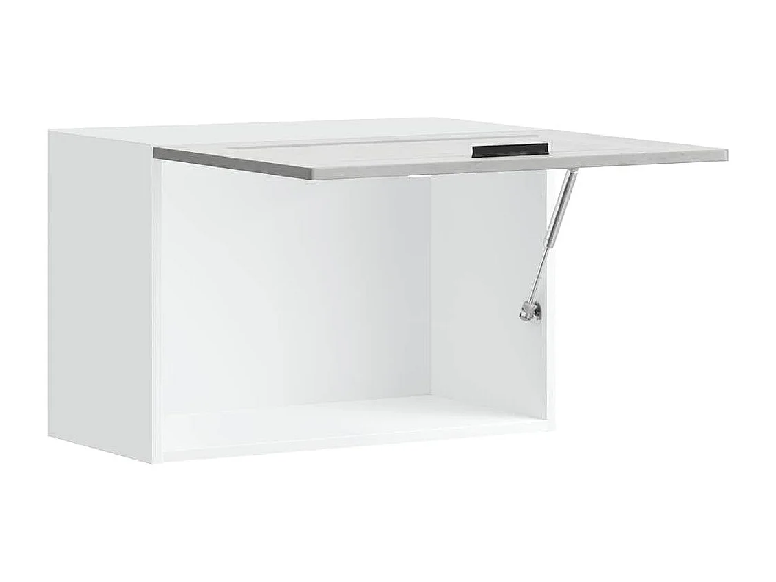 Armoire murale de cuisine gris béton bois d'ingénierie