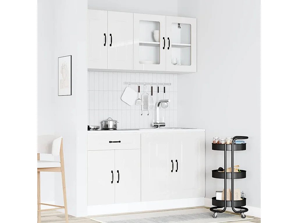 Set di mobili da cucina da 4 pezzi in legno ingegnerizzato