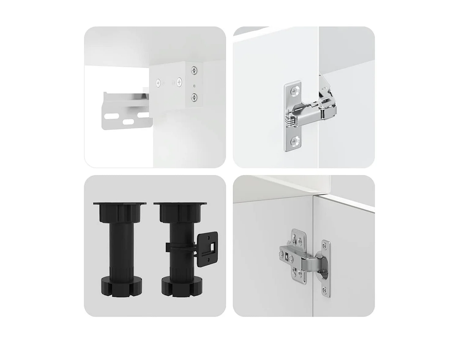 Set di mobili da cucina da 4 pezzi in legno ingegnerizzato