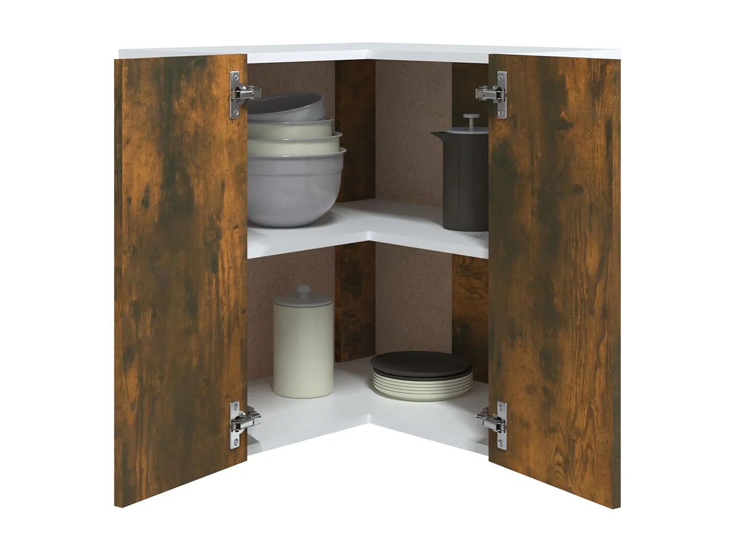 Mobile angolare sospeso Rovere affumicato Legno composito