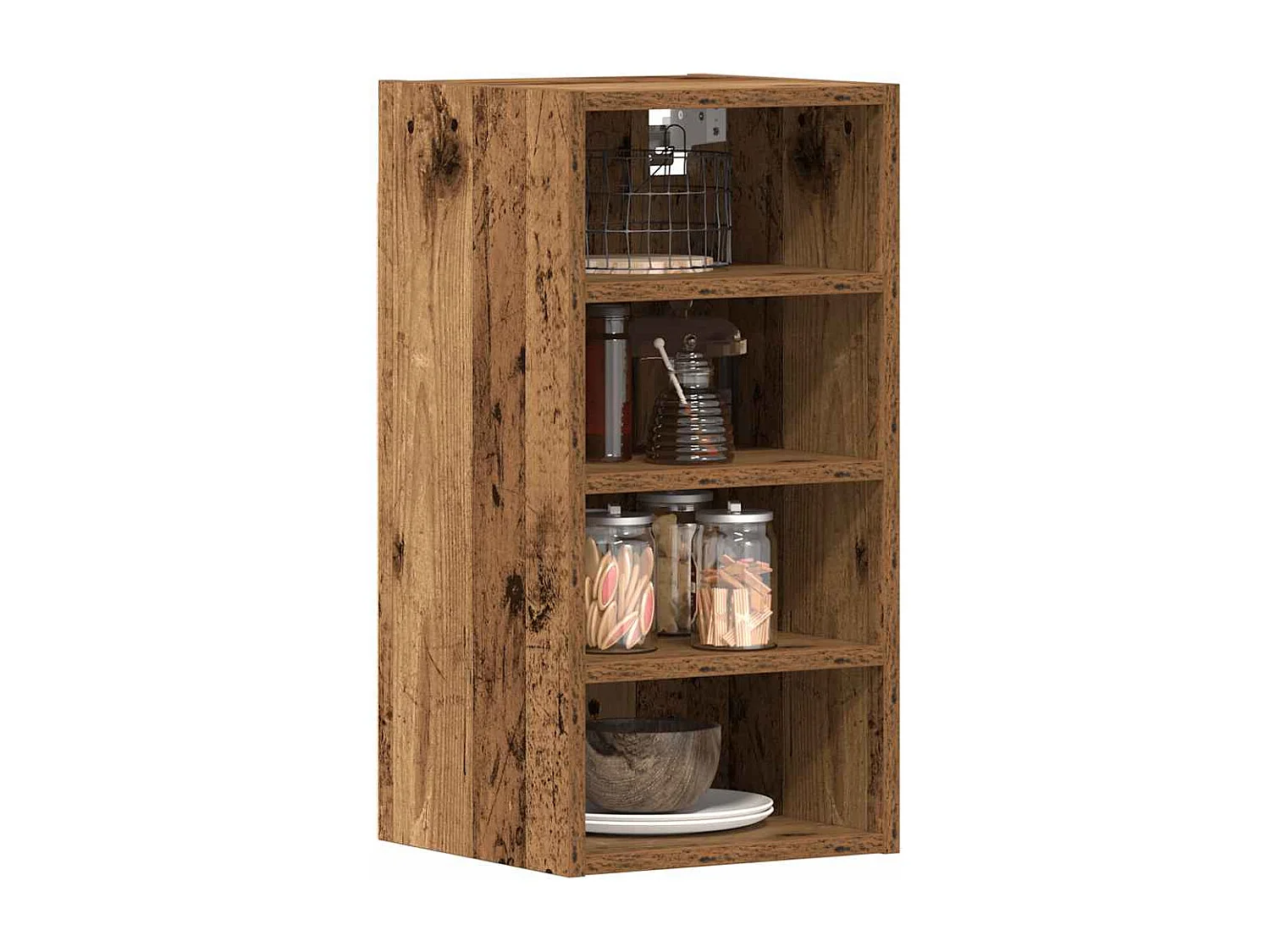 Hangkast oud hout 30x29,5x60 cm