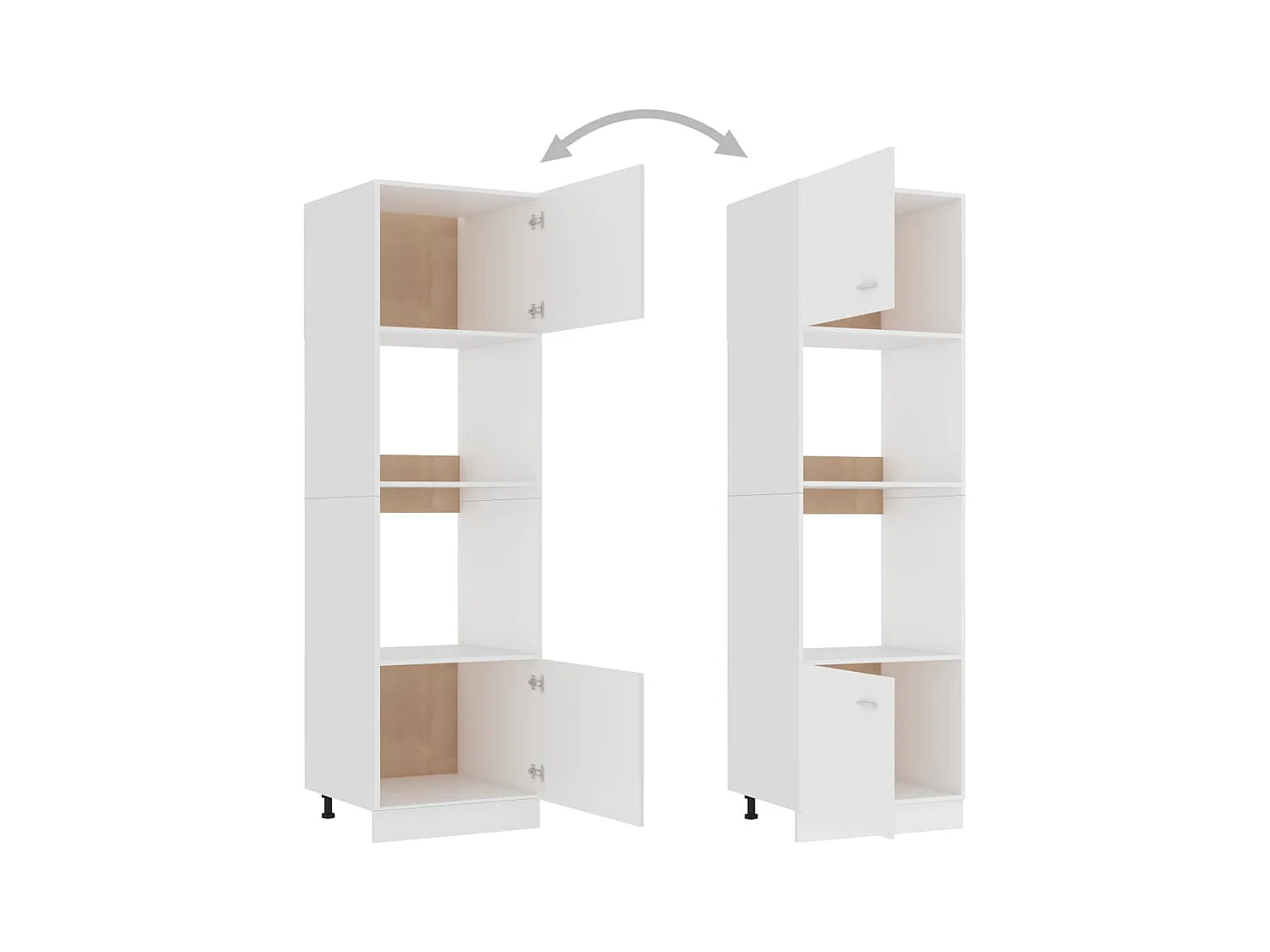 Armoire à micro-ondes Blanc Bois d’ingénierie