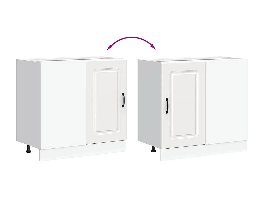 Armoire de cuisine blanc bois d'ingénierie