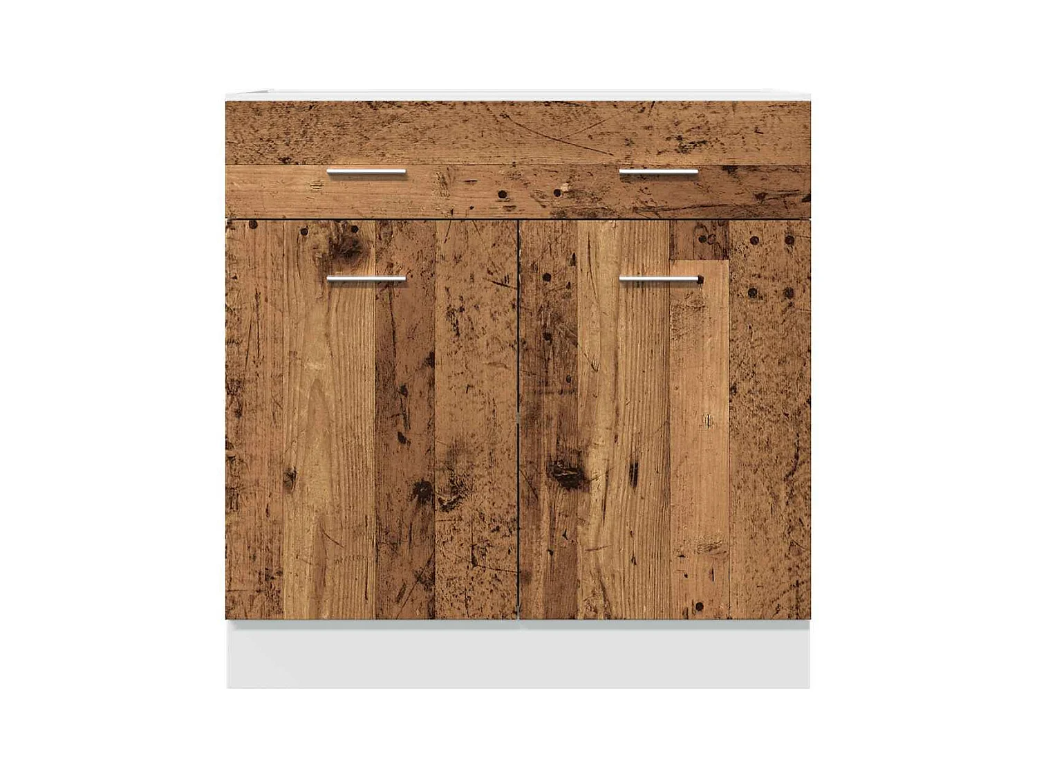 Armoire de plancher à tiroir vieux bois 80x46x81,5 cm