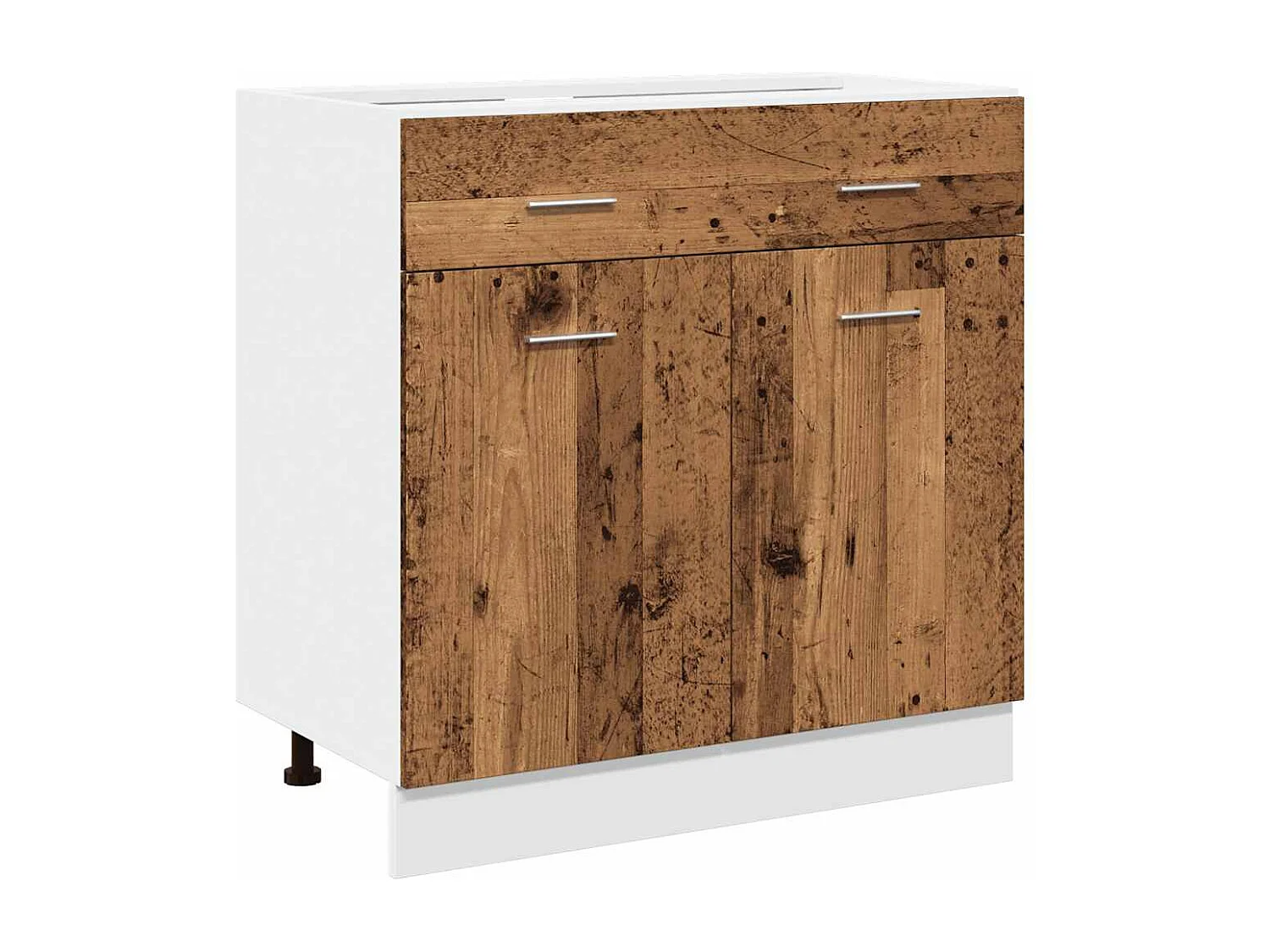Mueble de suelo con cajón, madera vieja, 80x46x81,5 cm
