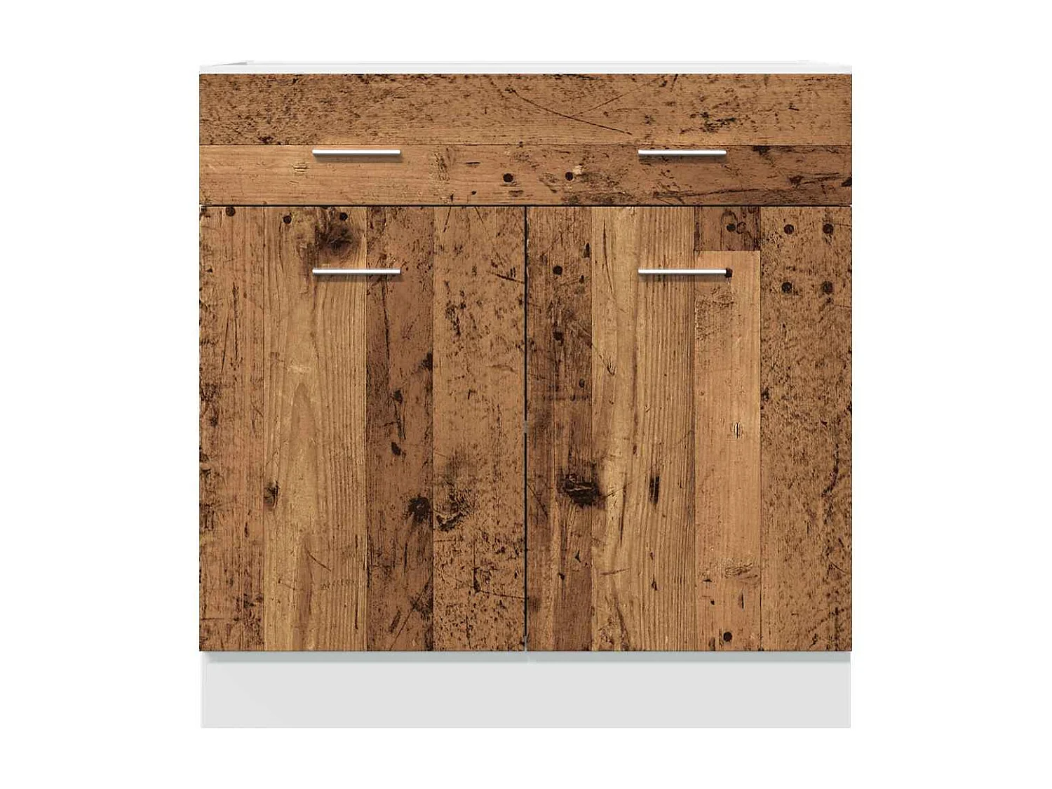 Mueble de suelo con cajón, madera vieja, 80x46x81,5 cm