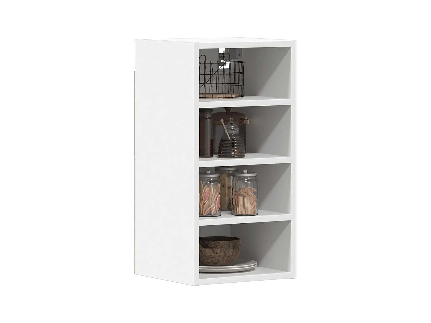 witte hangkast 30x29,5x60 cm bewerkt hout