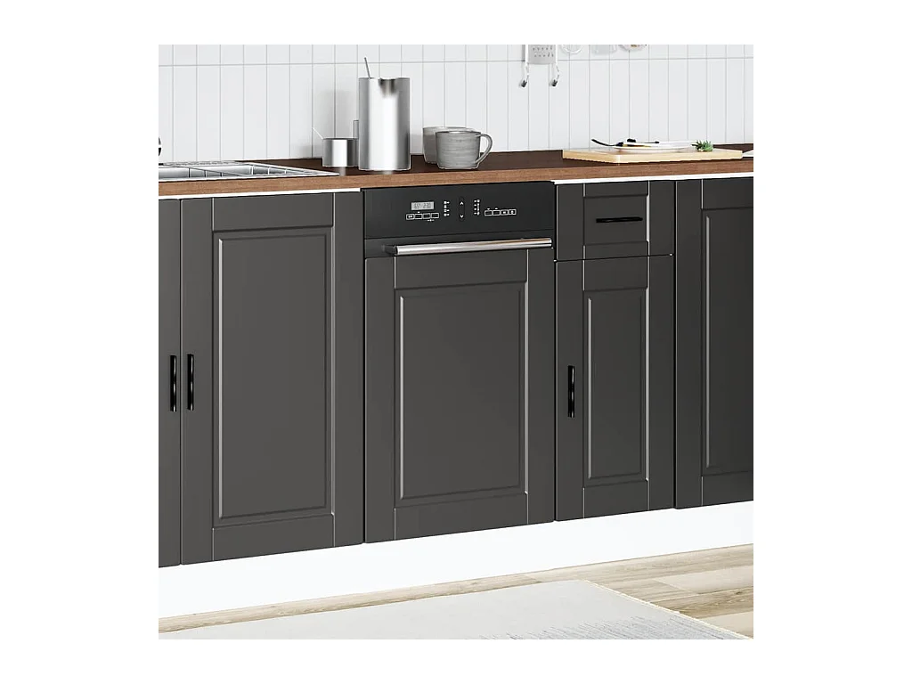 Pannello lavastoviglie nero 45x1,5x67 cm