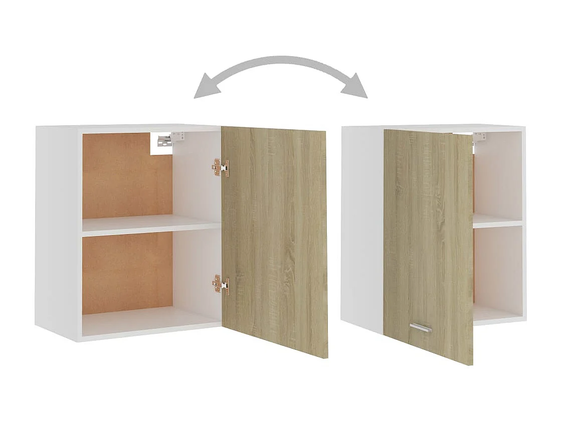 Armoires suspendue "Lyon"s 2 pcs Chêne sonoma