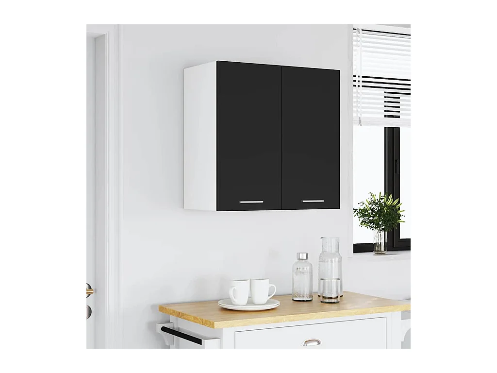 Zwarte hangkast 60x31x60 cm bewerkt hout