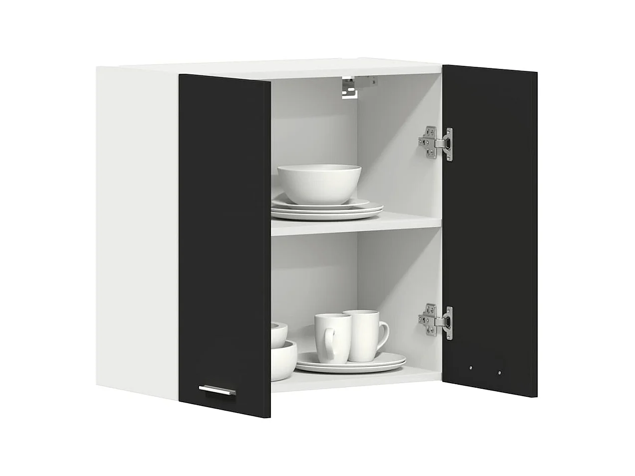 Zwarte hangkast 60x31x60 cm bewerkt hout