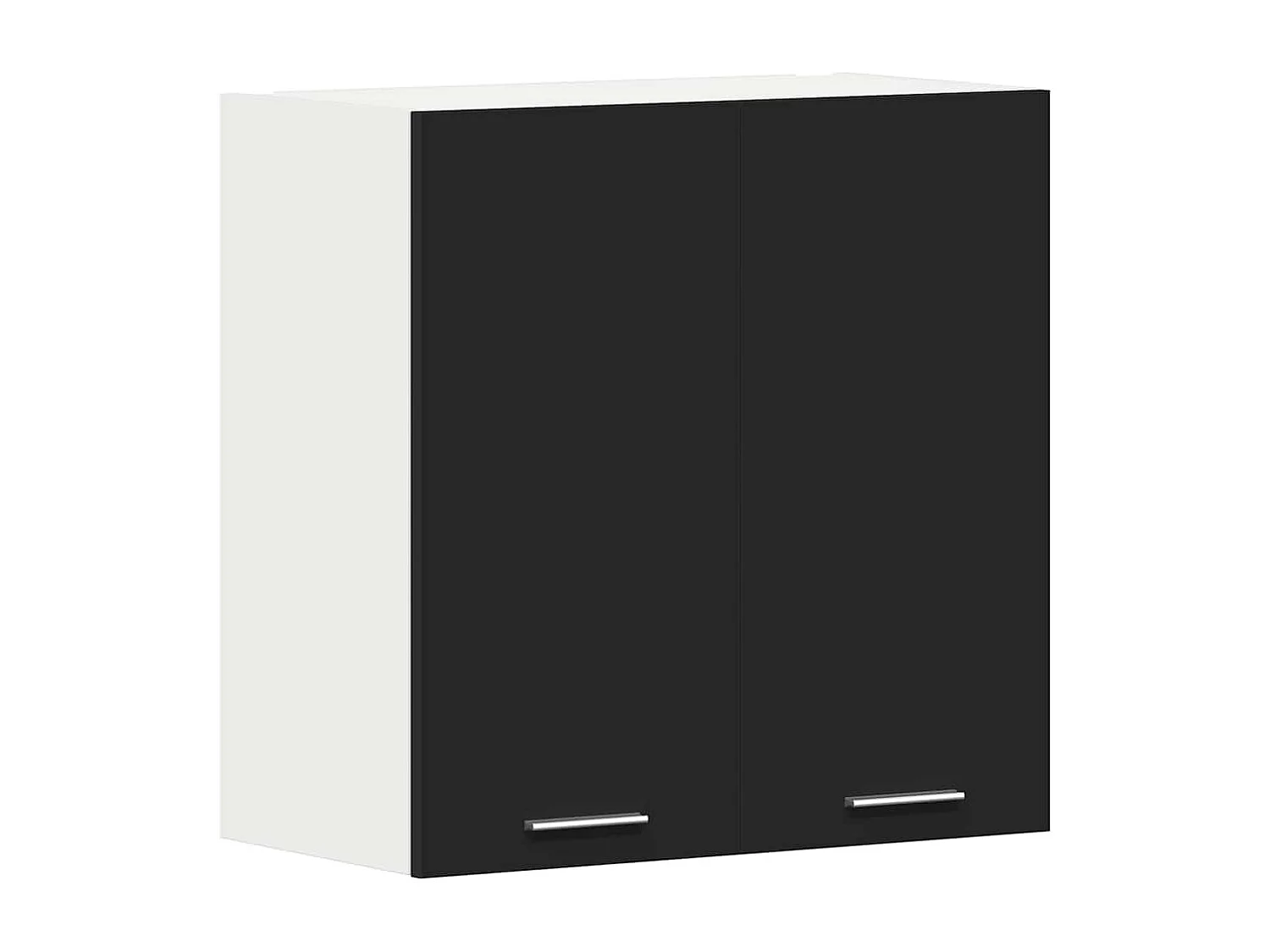 Armario colgante negro de 60 x 31 x 60 cm de madera de ingeniería