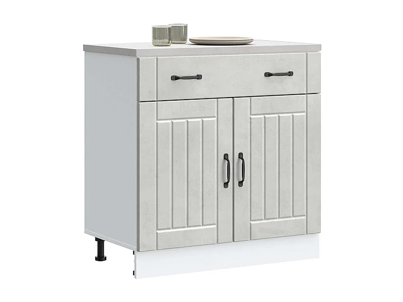 Mobile da cucina in legno ingegnerizzato grigio cemento Lucca