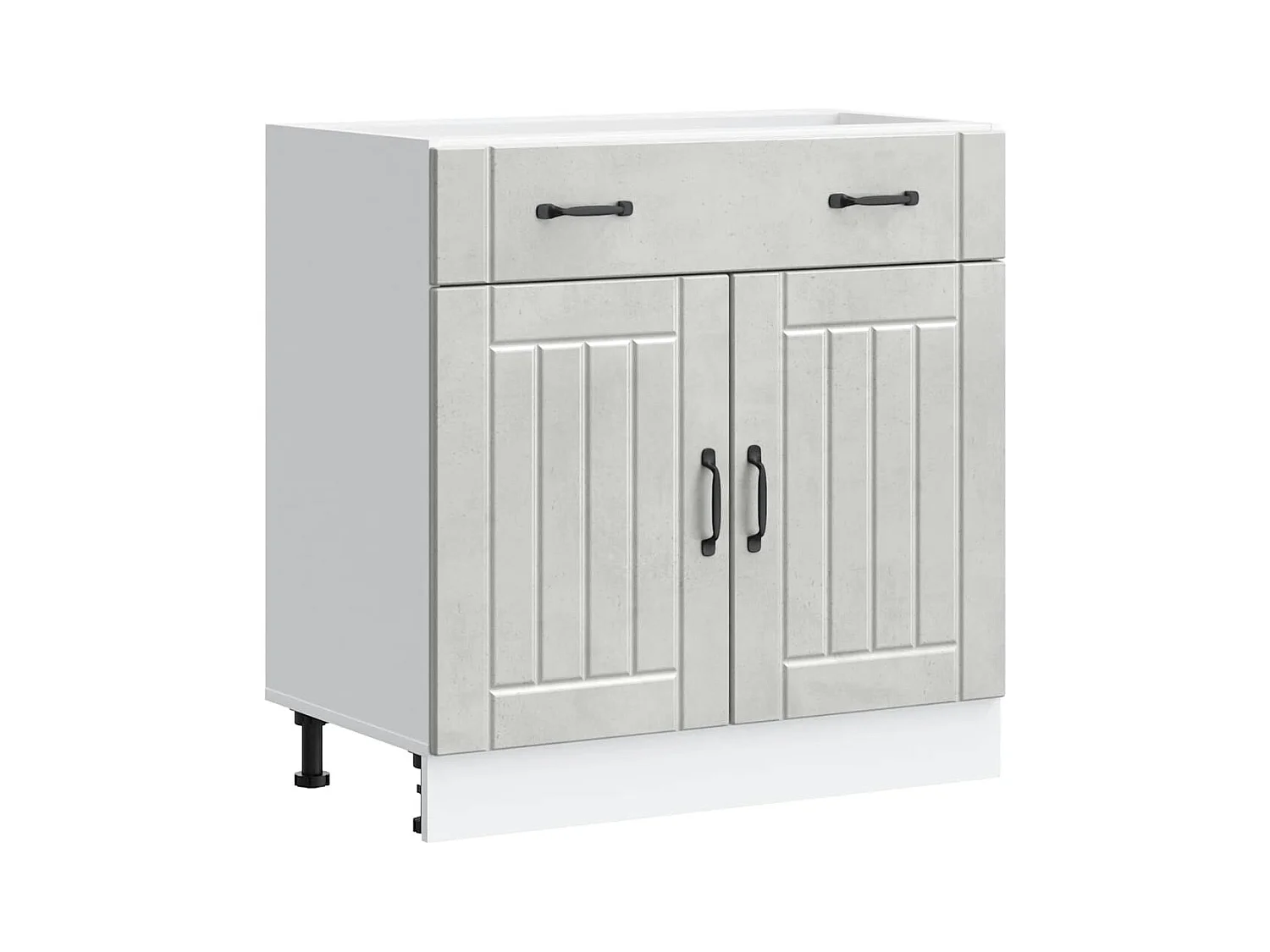 Mobile da cucina in legno ingegnerizzato grigio cemento Lucca