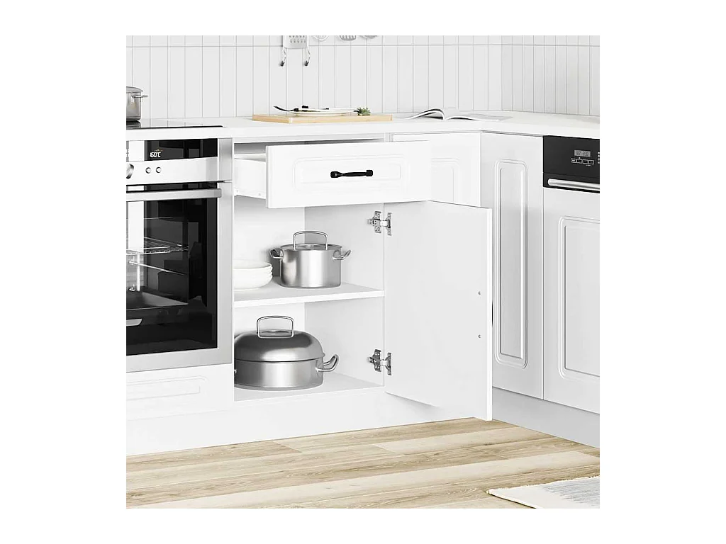 Mobile da cucina in legno ingegnerizzato bianco