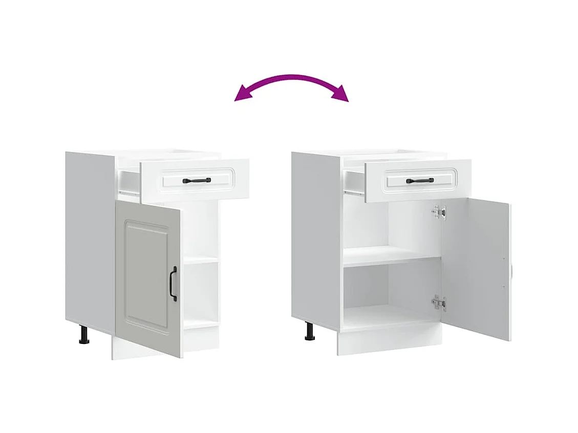 Mobile da cucina in legno ingegnerizzato bianco