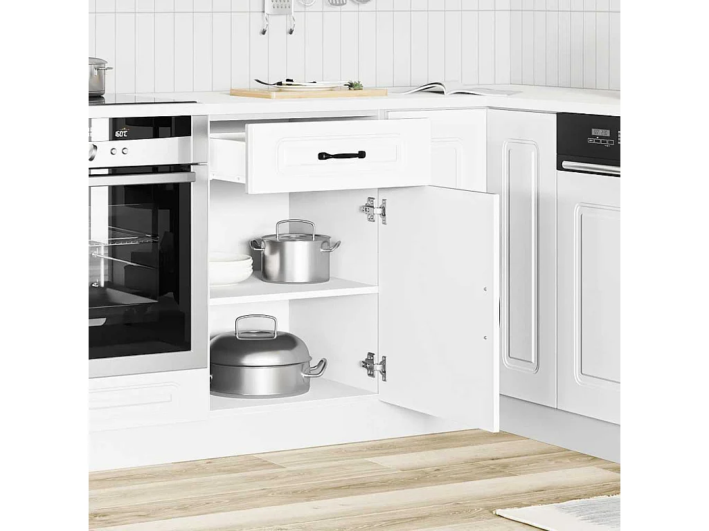 Armoire de cuisine blanc bois d'ingénierie