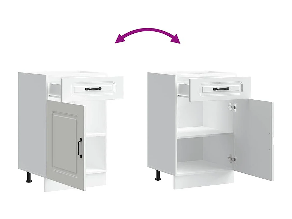 Armoire de cuisine blanc bois d'ingénierie