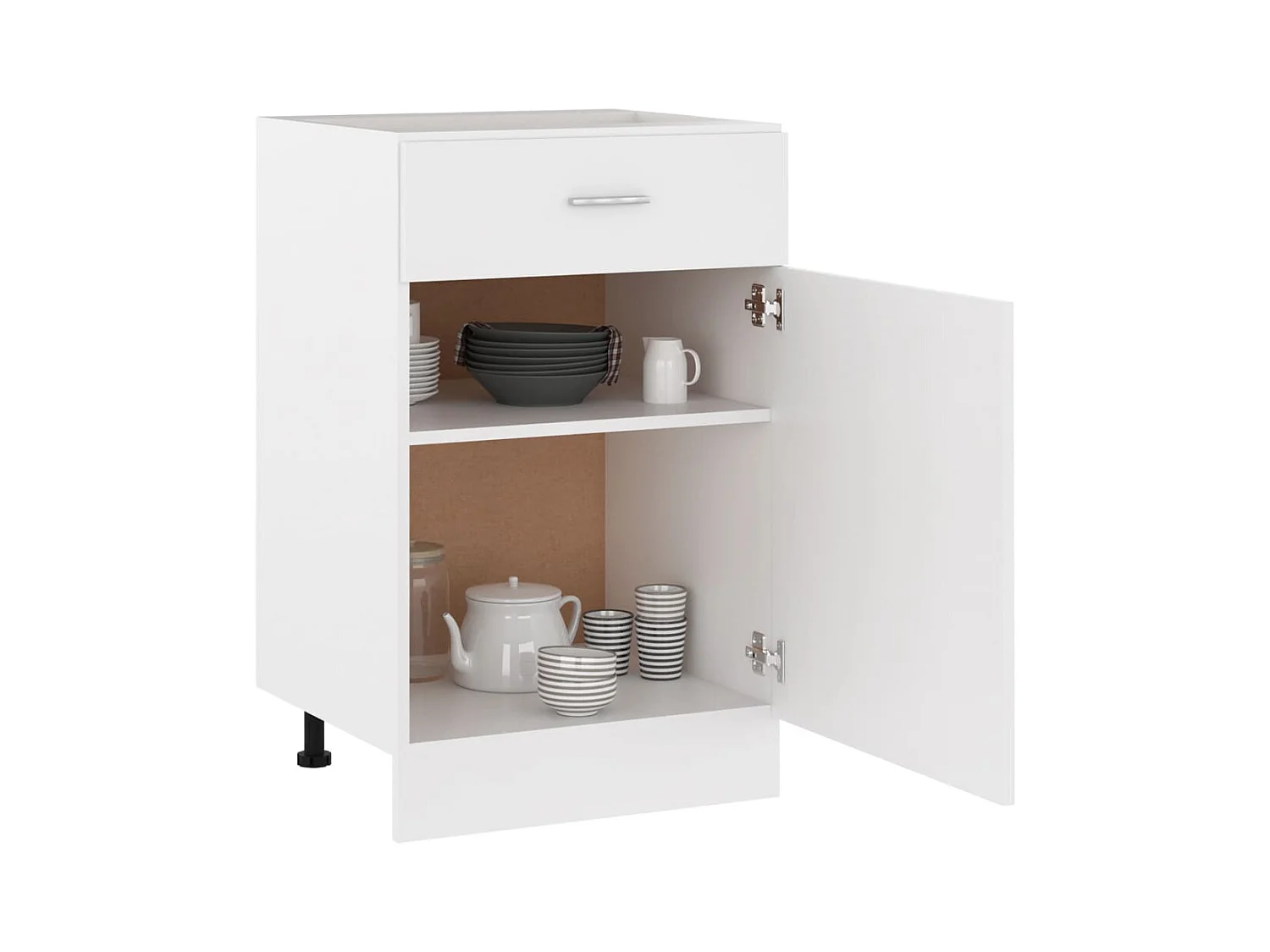 Mobiletto da terra con cassetti bianco 50x46x81,5cm