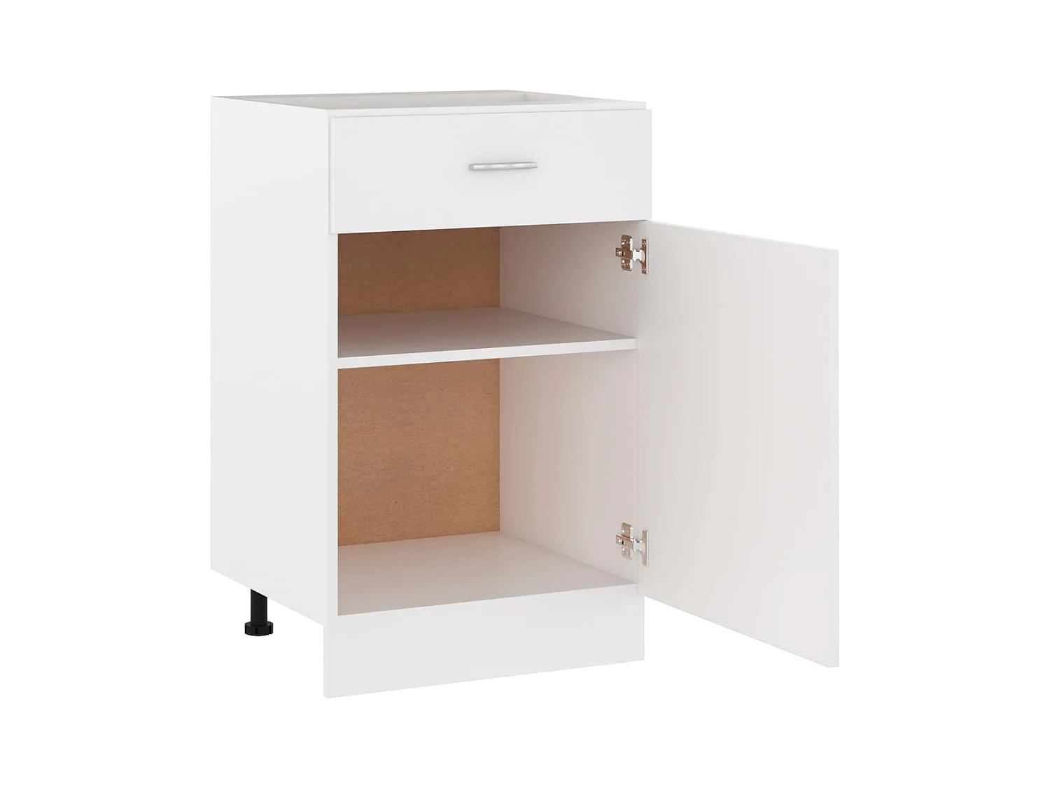 Mobiletto da terra con cassetti bianco 50x46x81,5cm