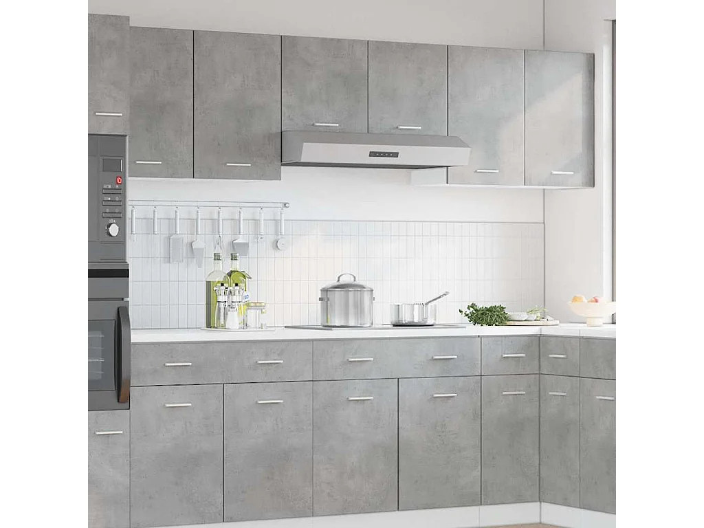 Armoire suspendue Gris béton 50x31x60 cm Aggloméré