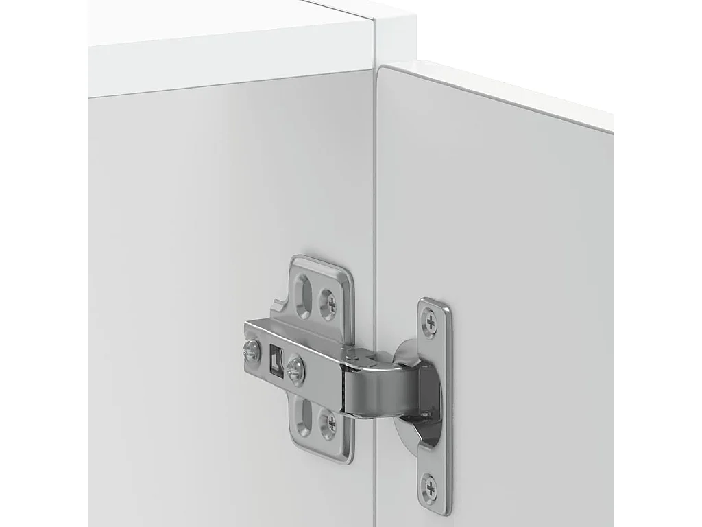 Mueble bajo fregadero, blanco brillante, 60x46x81,5 cm