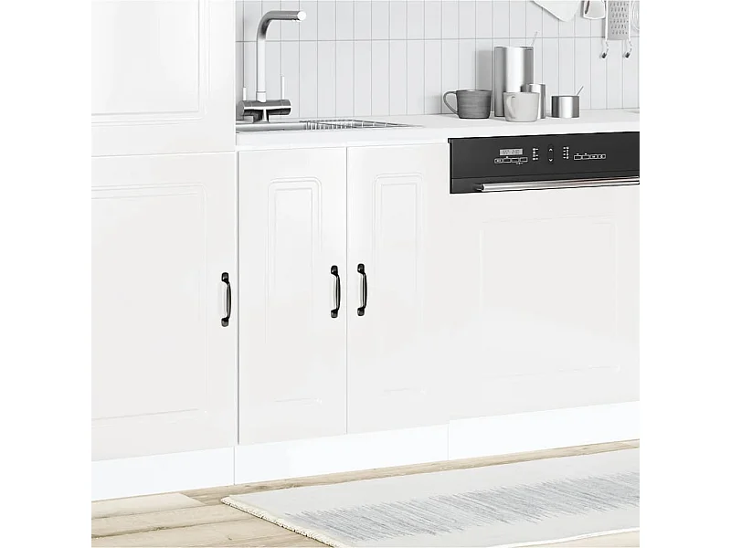 Kalmar Spülenunterschrank, glänzend weiß, 60x46x81,5 cm