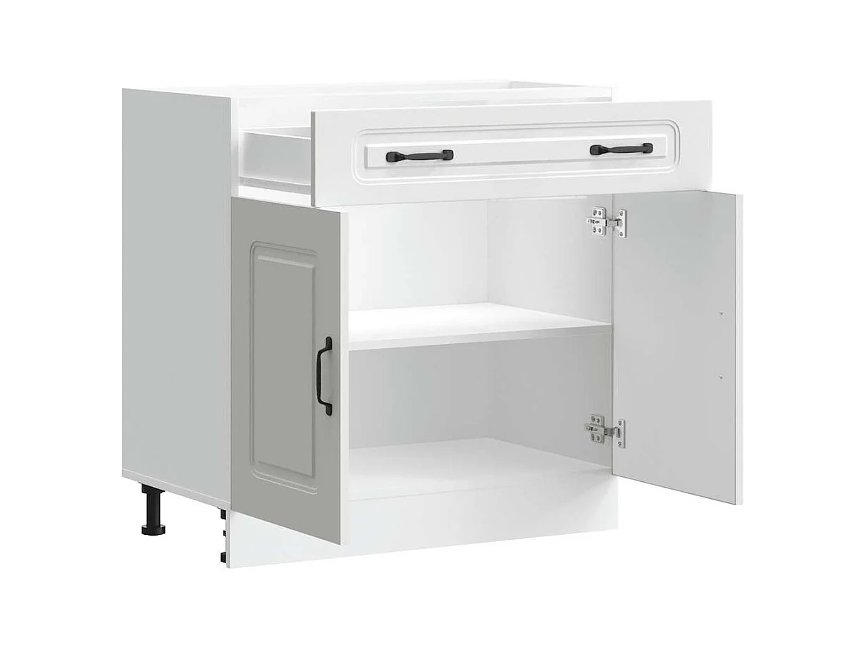 Armoire de cuisine blanc bois d'ingénierie