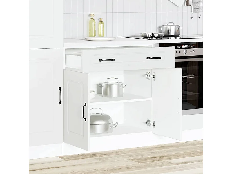 Armoire de cuisine blanc bois d'ingénierie