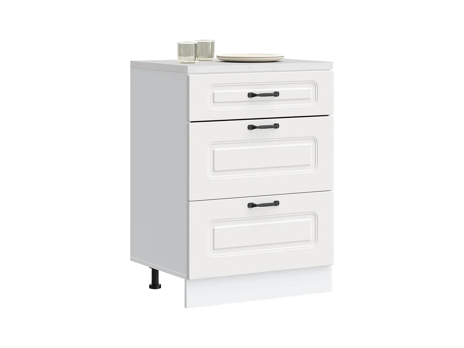 Armoire de cuisine blanc bois d'ingénierie