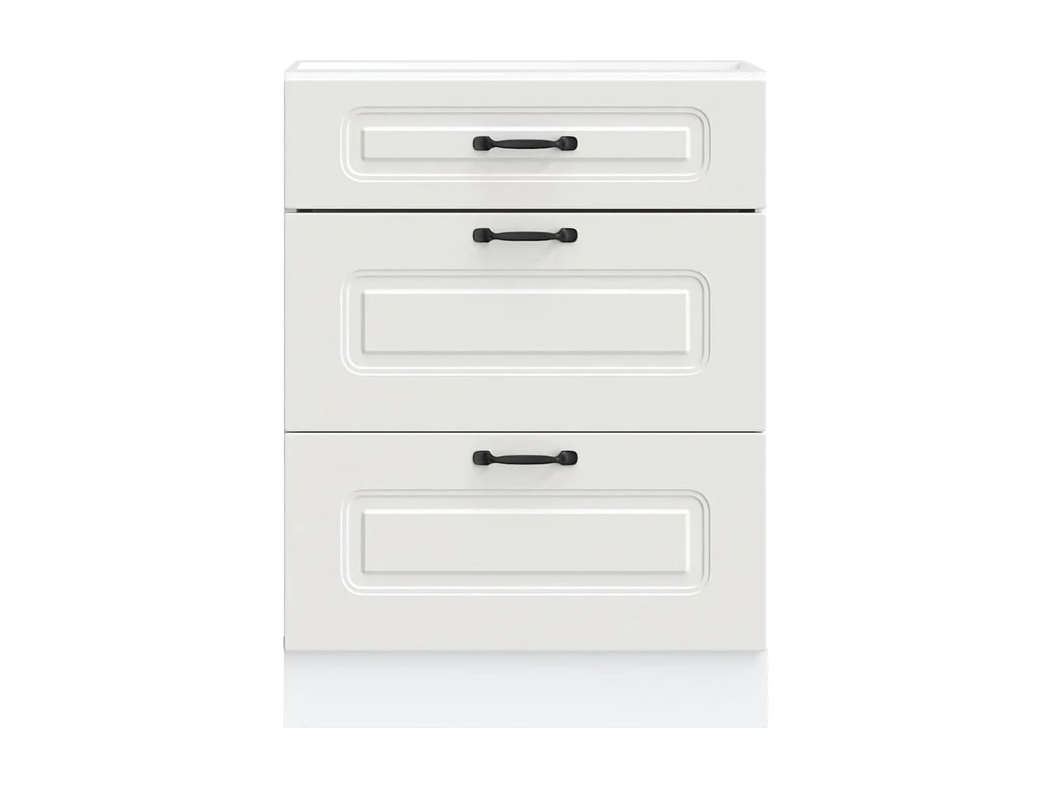 Gabinete de cocina de madera de ingeniería blanca