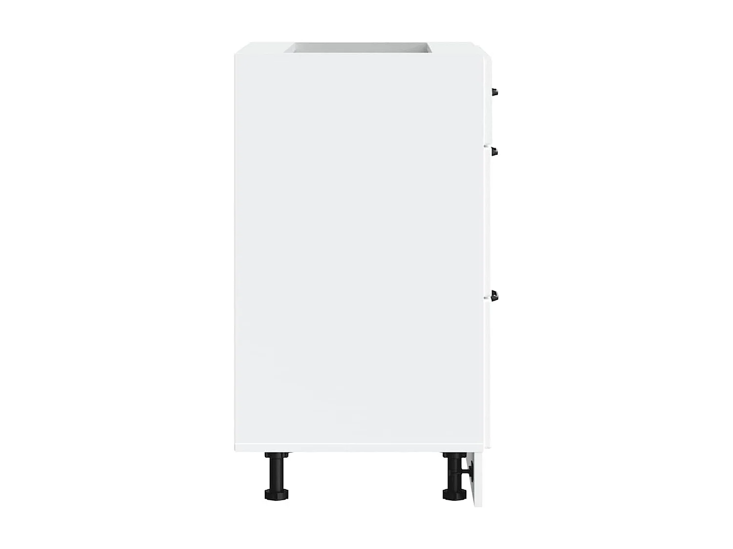 Gabinete de cocina de madera de ingeniería blanca