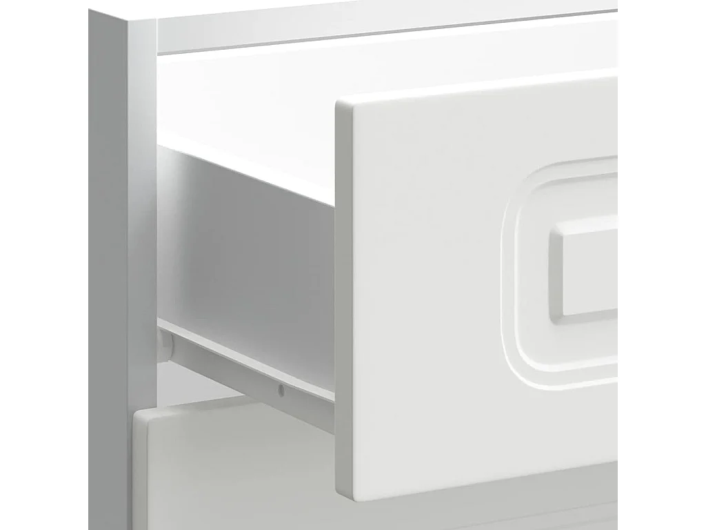 Gabinete de cocina de madera de ingeniería blanca