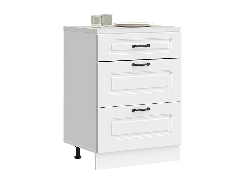 Armoire de cuisine blanc bois d'ingénierie