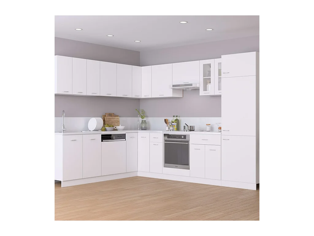 Armoire de plancher d'évier Blanc Bois ingénierie