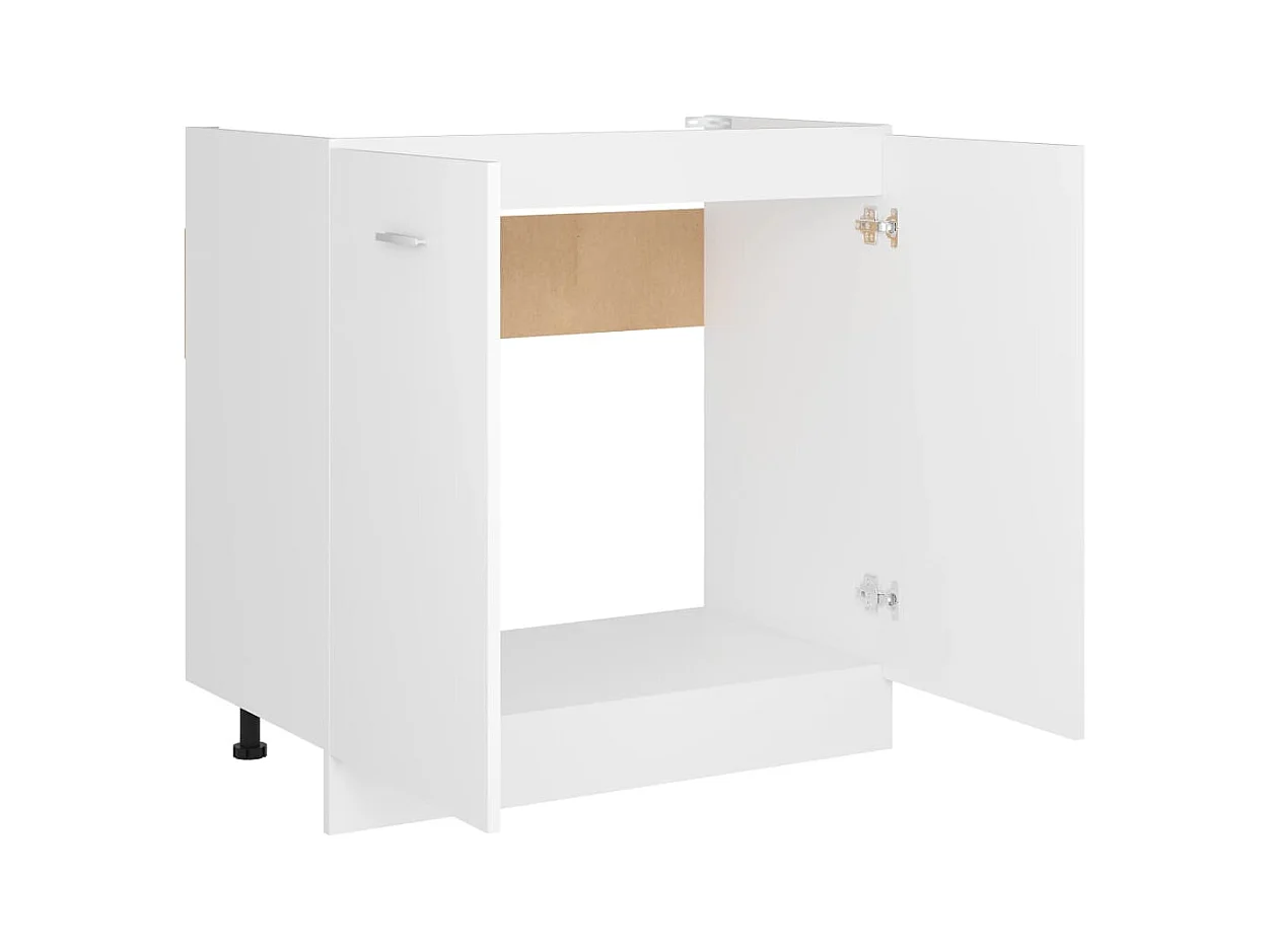 Armoire de plancher d'évier Blanc Bois ingénierie