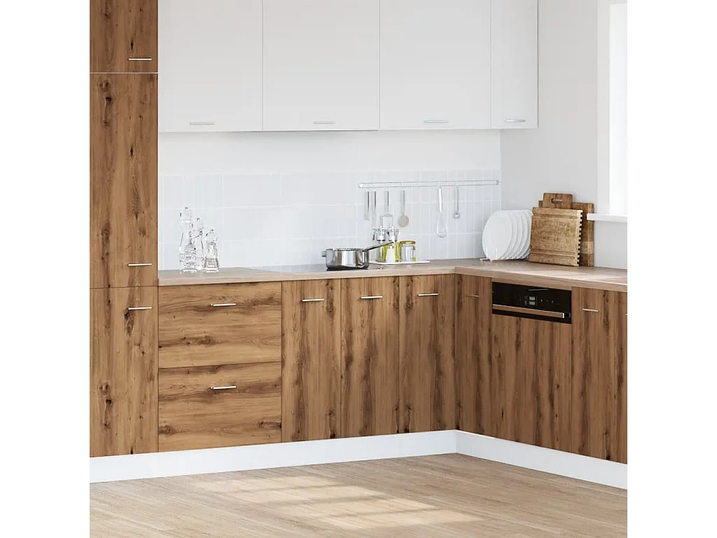 Armoire de plancher chêne artisanal 60x46x81,5 cm