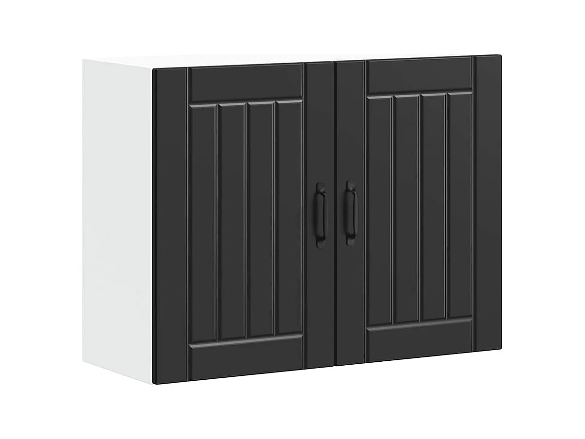 Küchenwandschrank aus schwarzem Holzwerkstoff