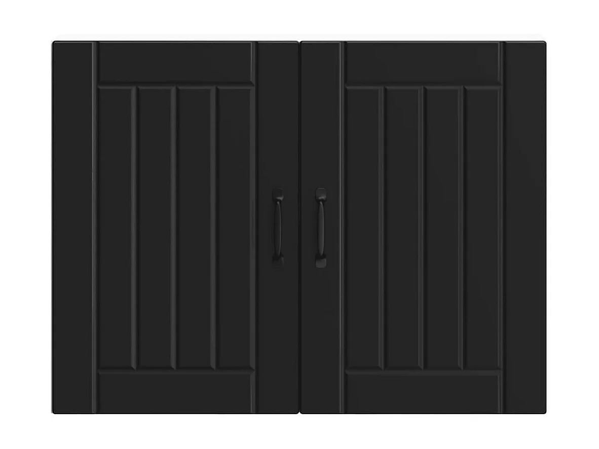 Armoire murale de cuisine noir bois d'ingénierie