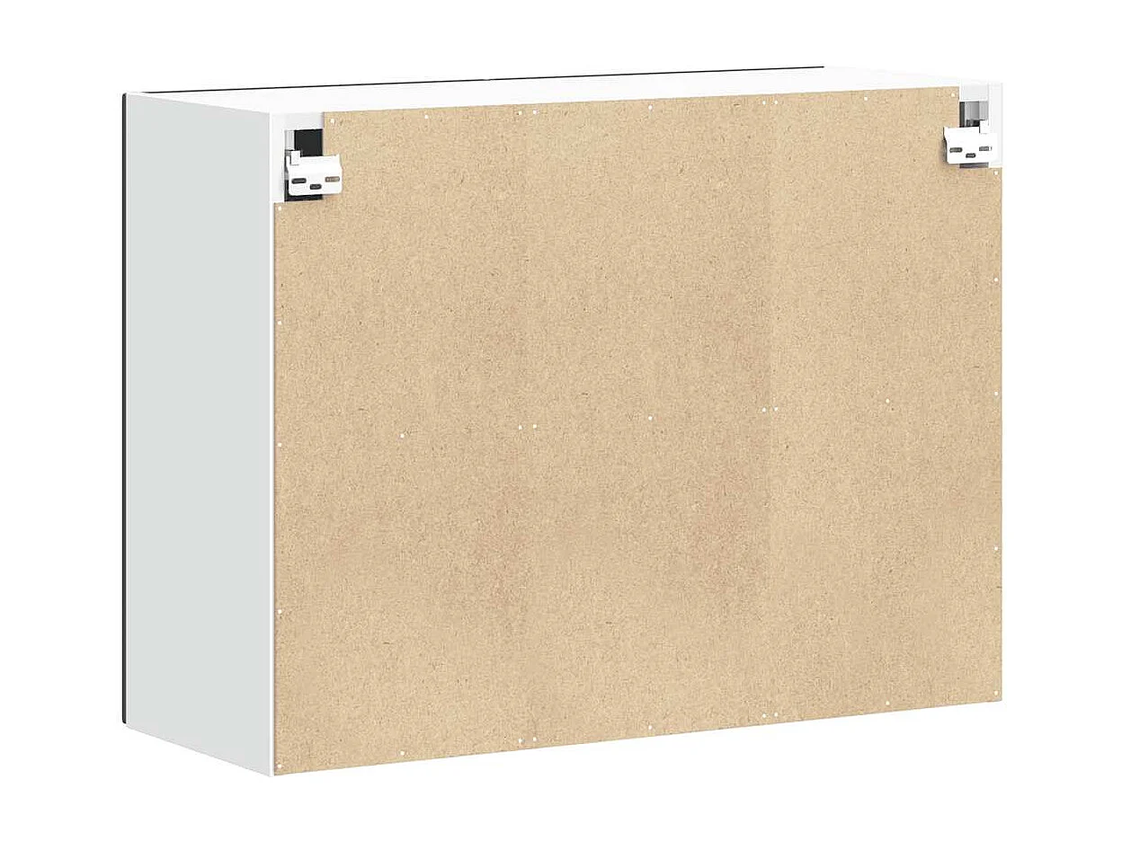 Armoire murale de cuisine noir bois d'ingénierie