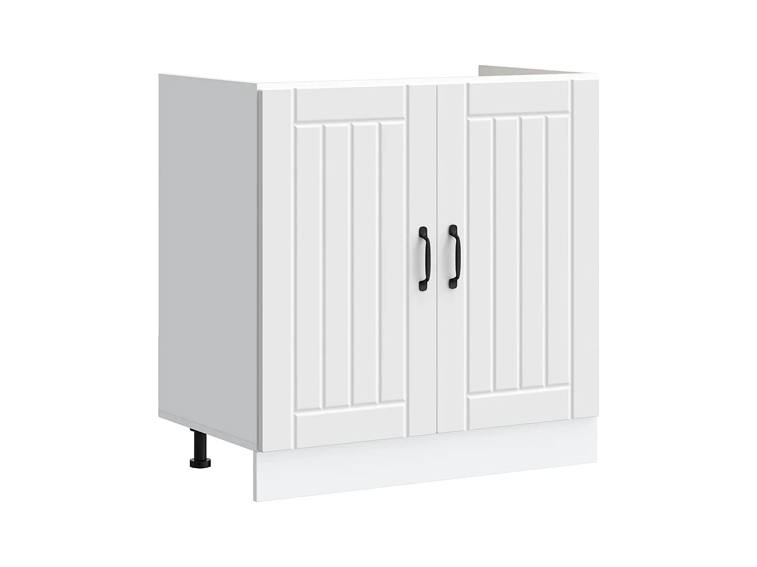 Meuble de base de lavabo blanc bois d'ingénierie
