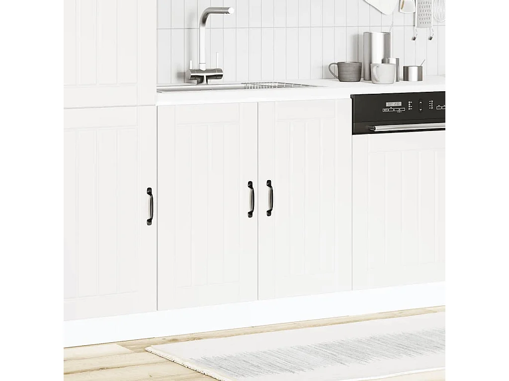 Meuble de base de lavabo blanc bois d'ingénierie