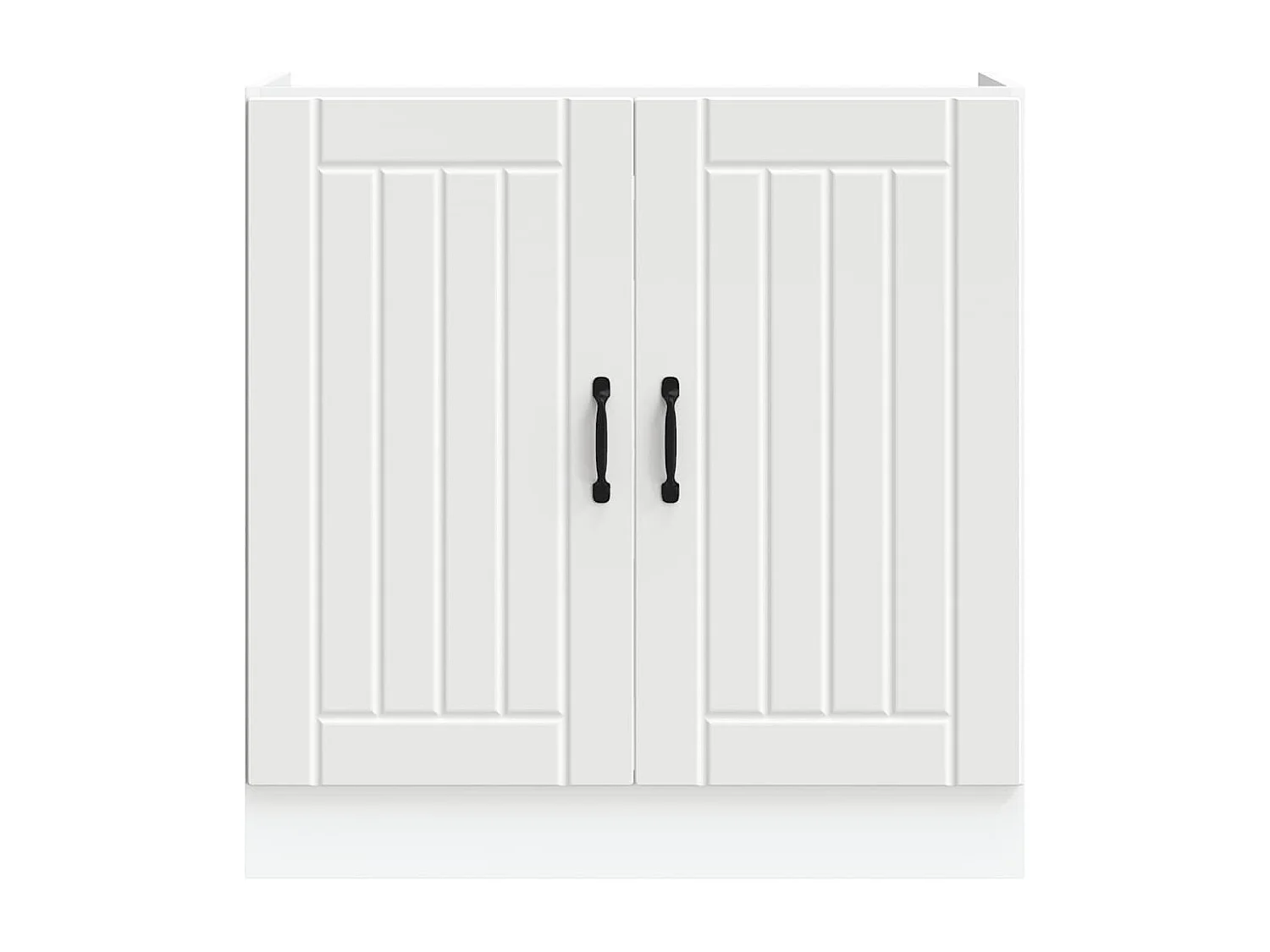 Meuble de base de lavabo blanc bois d'ingénierie