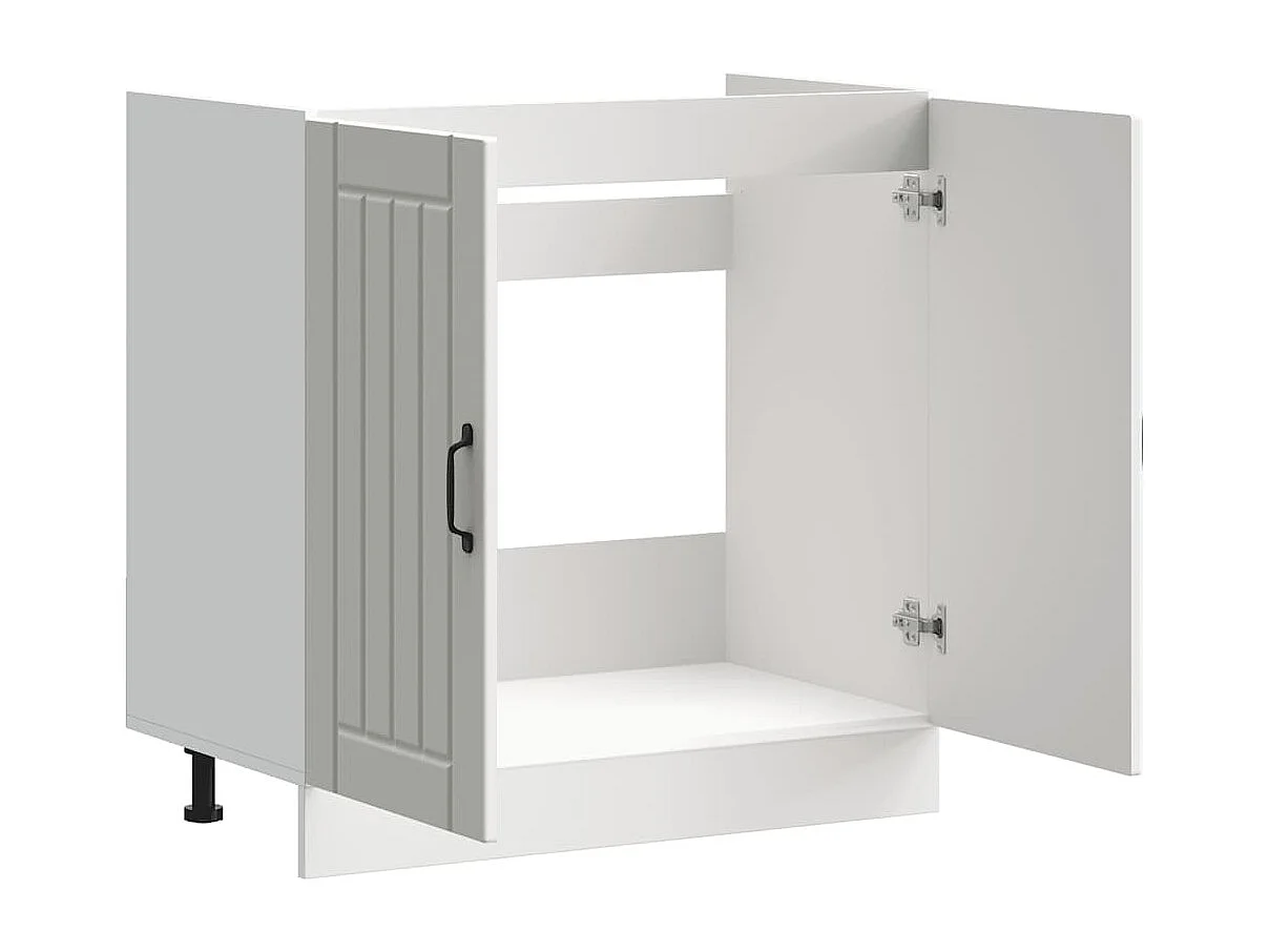 Meuble de base de lavabo blanc bois d'ingénierie