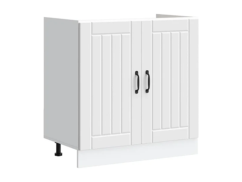 Meuble de base de lavabo blanc bois d'ingénierie