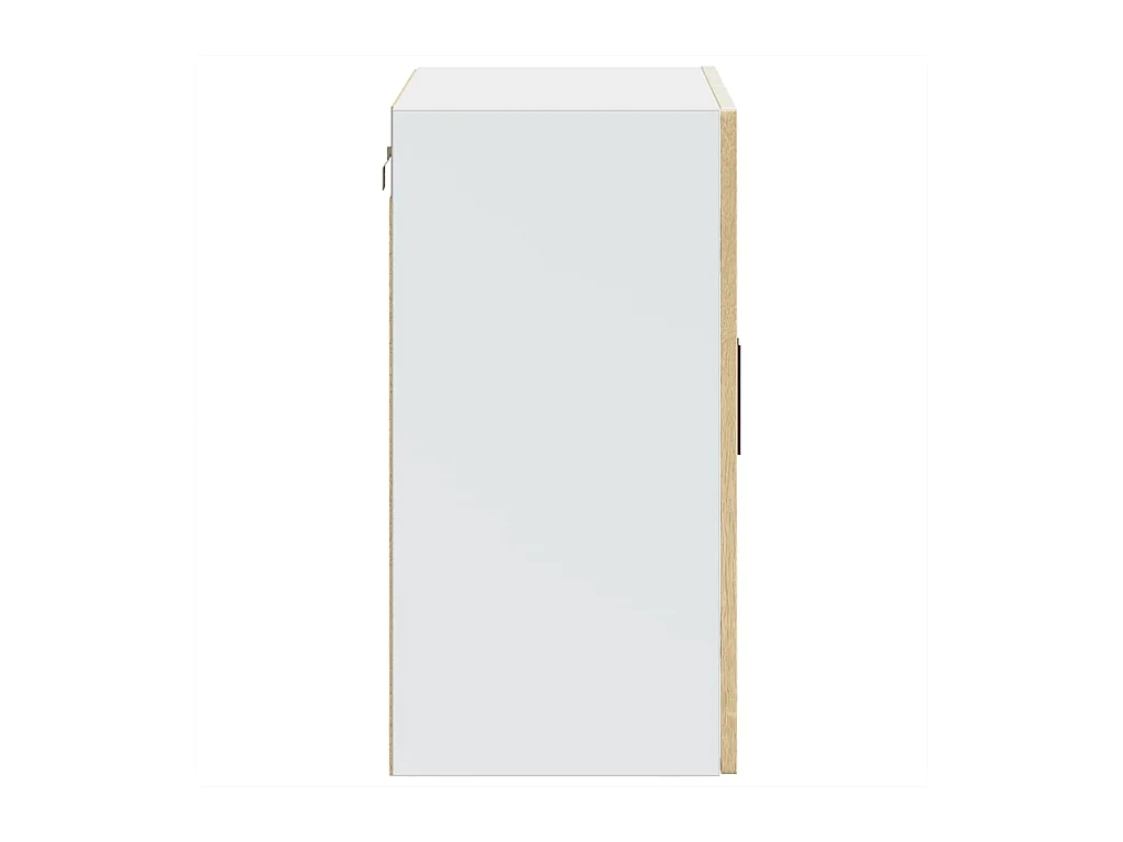 Armoire murale de cuisine et porte en verre chêne sonoma