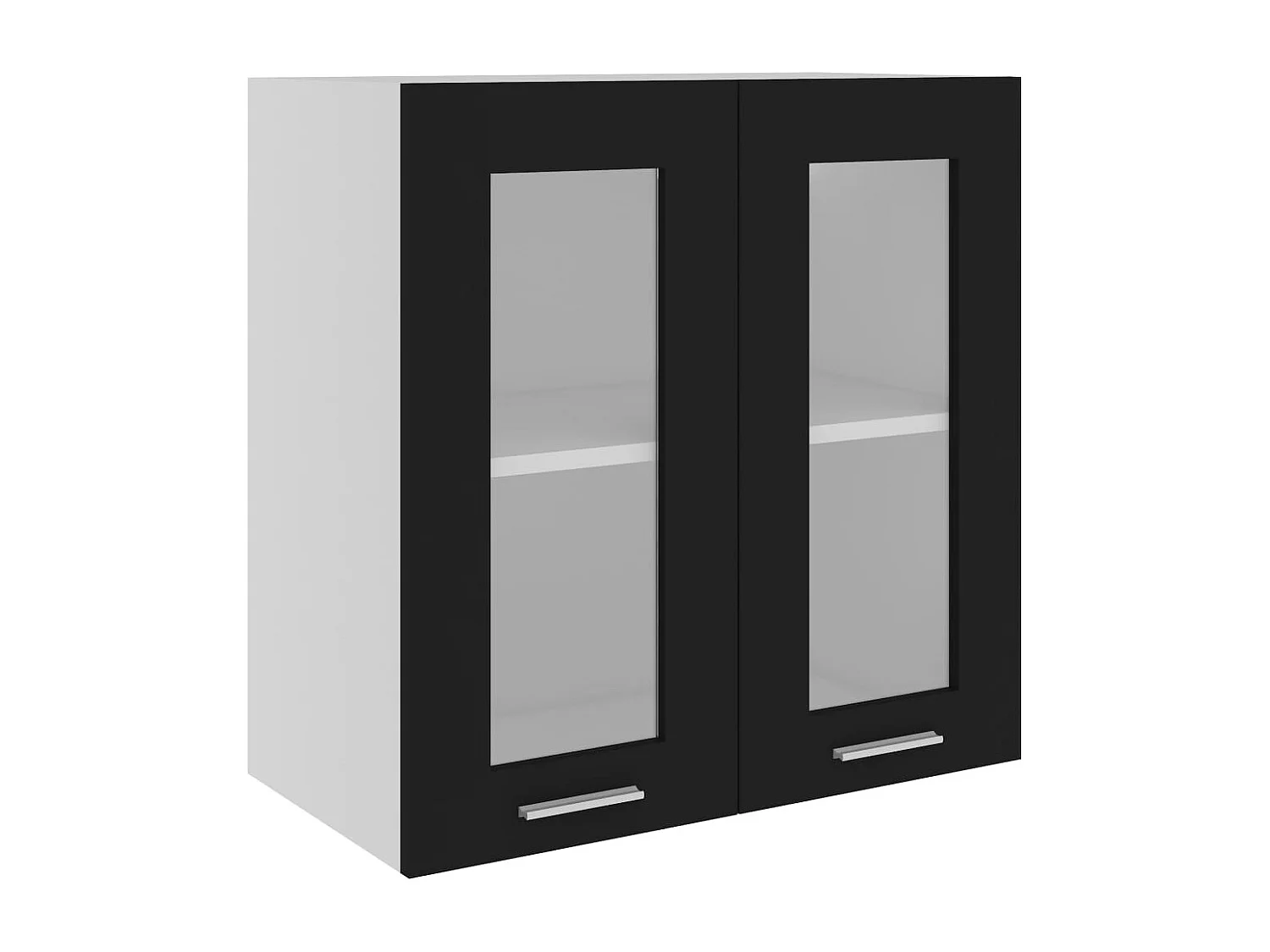 Vitrina colgante negra de 60 x 31 x 60 cm